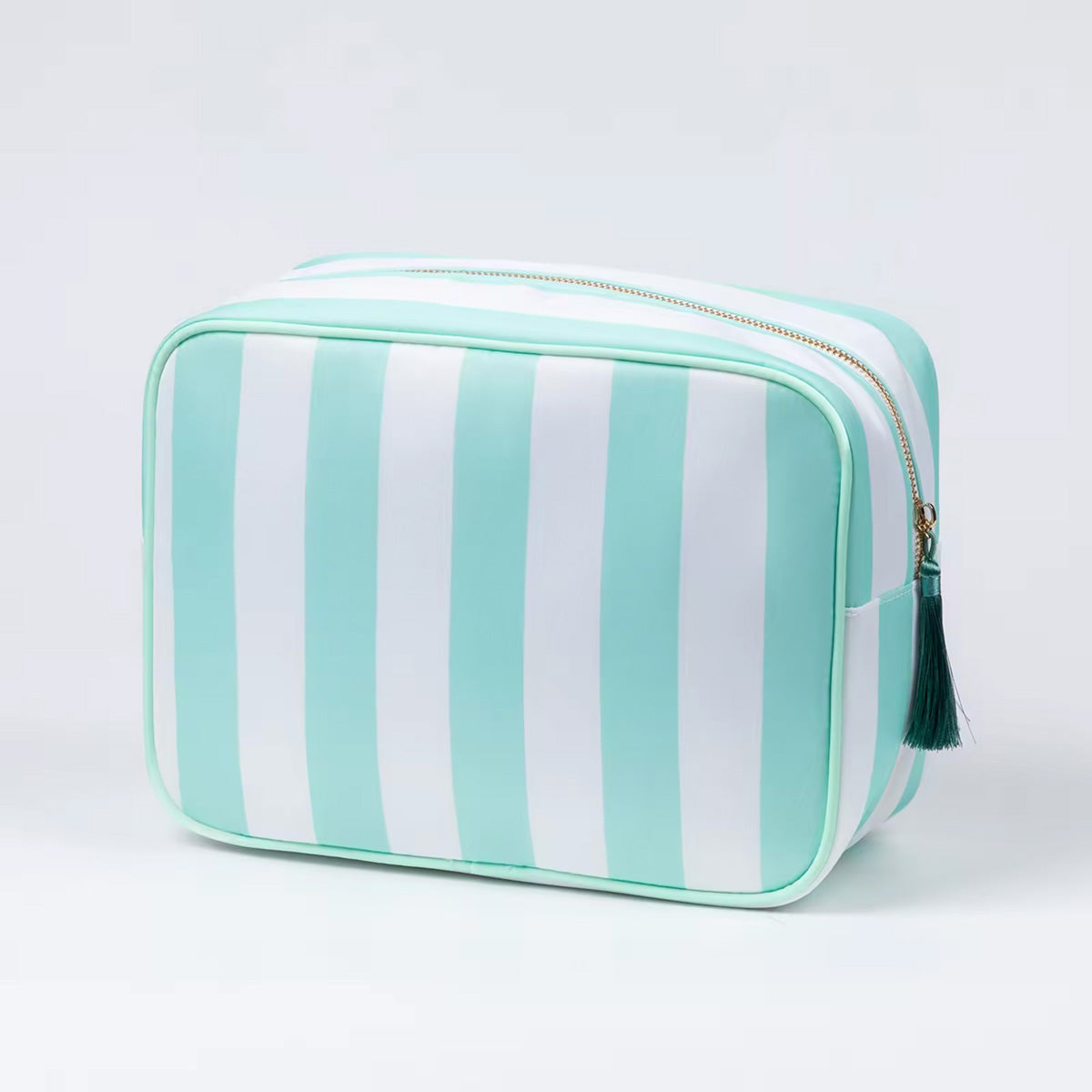 mint striped mahjong tile bag