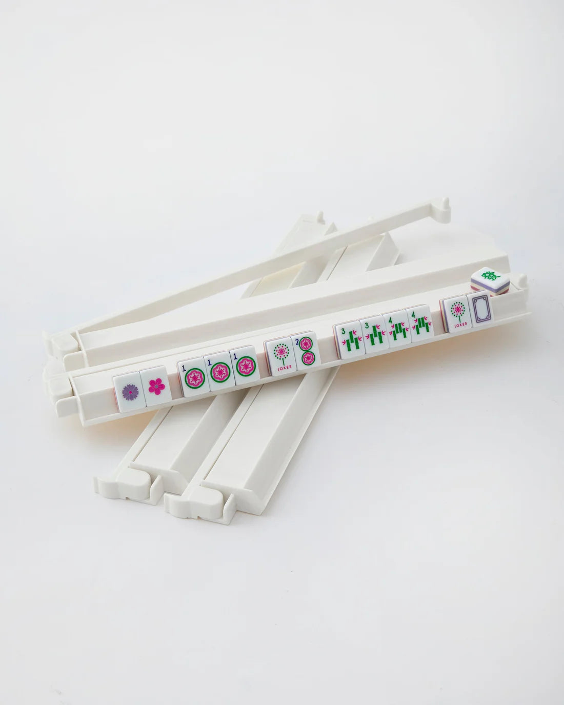 White Rack with Pusher Set
