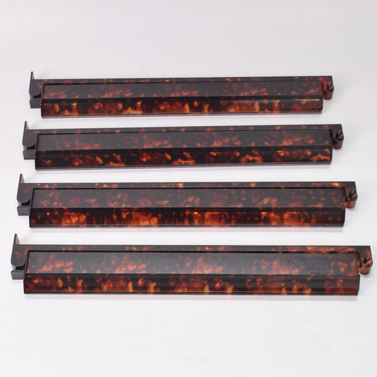 4 tortoise shell pattern acrylic mahjong racks with pushers