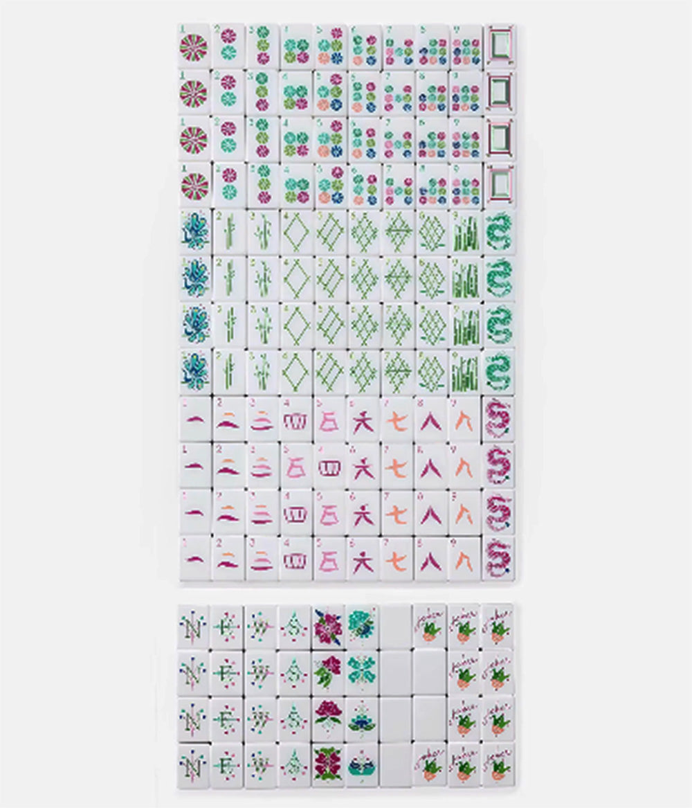 Krewe of the Carnival Bloom Mahjong Tiles