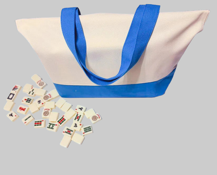 Blue Mahjong Tote