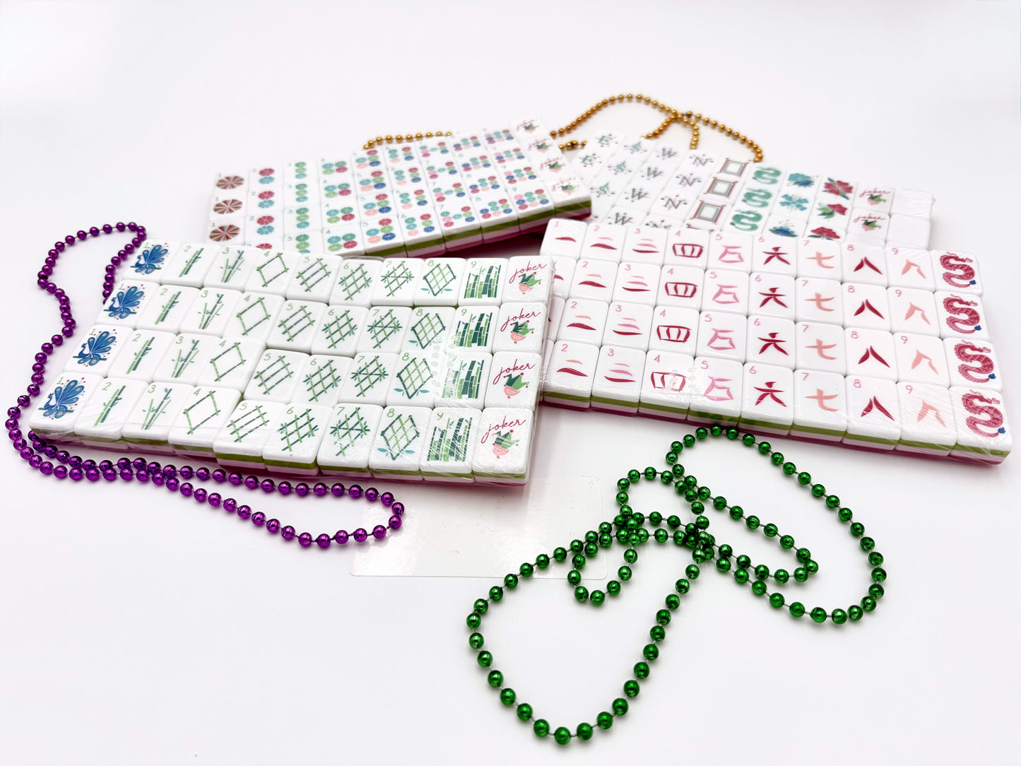 Krewe of the Carnival Bloom Mahjong Tiles