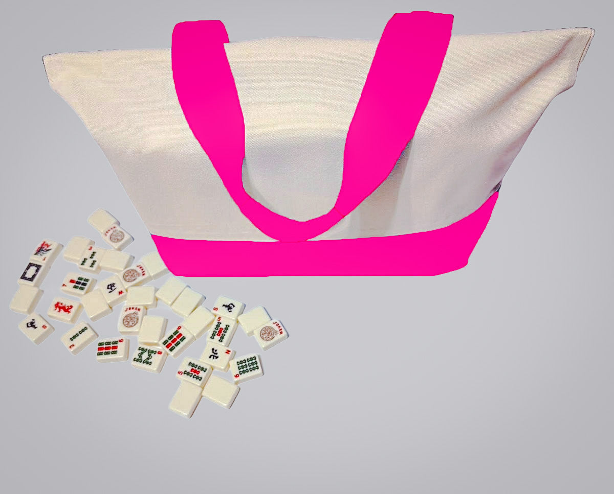 Dark Pink Mahjong Tote