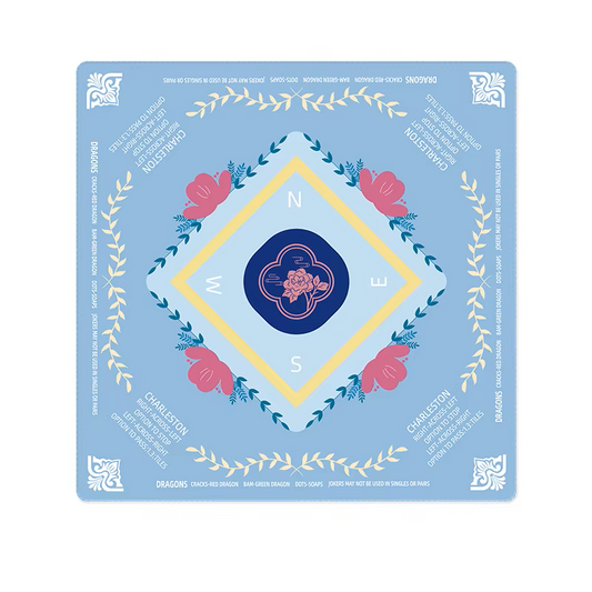 powder blue 31 x 31 inch neoprene mahjong on white background