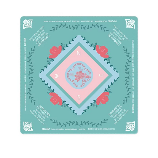 Sage Green Neoprene Mahjong Mat | 31" x 31" | Non-Slip Playing Surface