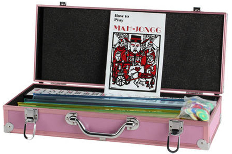 Pink Hard Case Mahjong Set